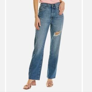 DL1961 Emilie Straight Ultra High Rise Vintage Boyfriend Raw Hem Jeans 29 NWT
